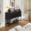 Console rectangulaire en bois massif noir-23616511