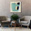  «Teal Swipe 1» par Emma Caroline, art mural sur toile, 37 po x 37 po