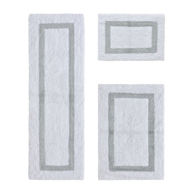 Atle Reversible Cotton Tufted Bath Rug Set