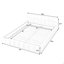 Structure de lit tapissier grand format avec tissu épais, lit plateforme grand format en chenille avec tête de lit et structure solide-1153220472