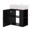 Modern Floating Bathroom Vanity With Ceramic Basin, Right Side Storage-116116633