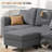 Modern L-Shaped Sectional Sofa with Chaise USB Charging Port and Storage-1330516334