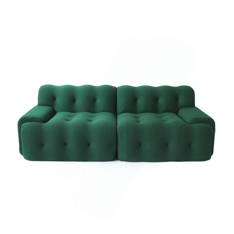 Causeuses modulaires en tricot 3D, Vert