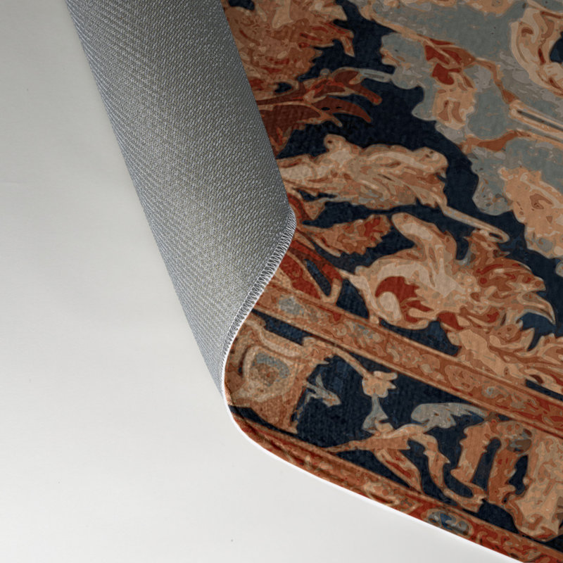 Tapis d'intérieur et d'extérieur brun français, Rectangle 5 pi x 7 pi