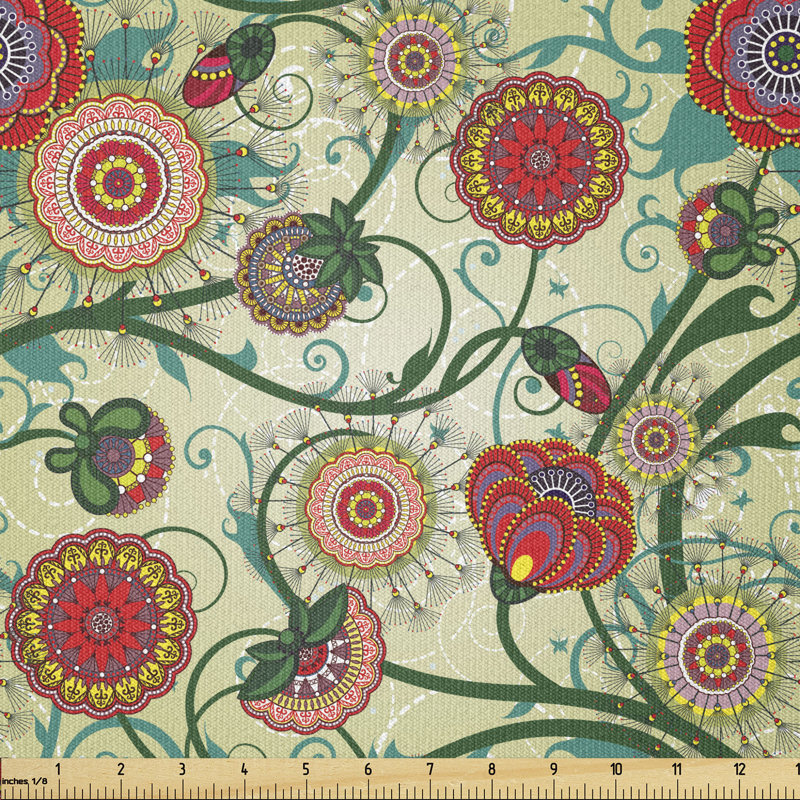 Deymi Flower Arrangement Colourful Multi-Purpose Fabric