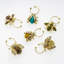 6 Piece Bedazzled Bee Wine Charm Set