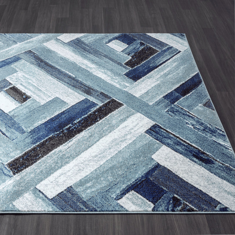 Geometric Indoor Rug, Rectangle 6'7" x 9'2"