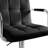 Set of 2 Adjustable Swivel Bar Stools, Modern PU Leather Upholstered Counter Height Bar Chairs with Chrome Base and Footrest, Black-1890758328