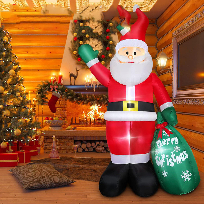Large Red Santa Claus Sleigh Metal Christmas Tree Decor Big Holiday Xmas Gift