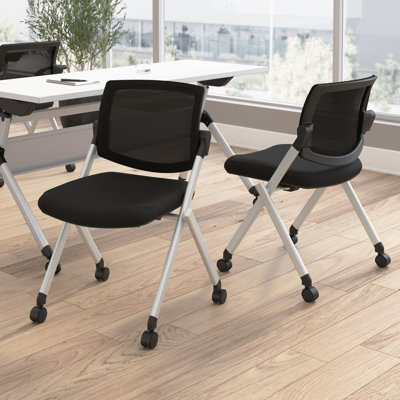 Ensemble de 2 chaises pliantes à dossier en filet Bush Business Furniture Envision