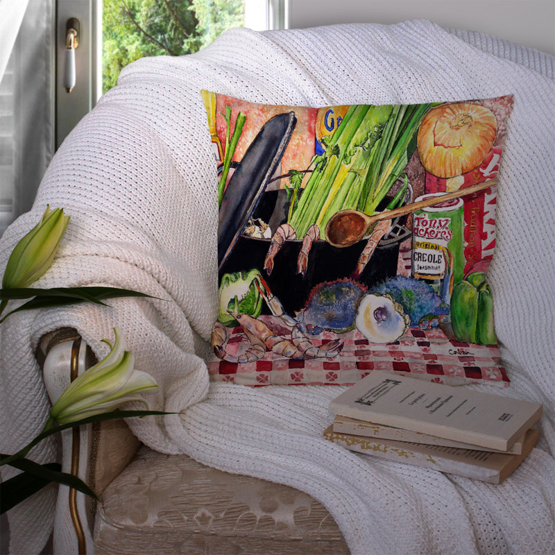 Coussin décoratif intérieur/extérieur gumbo et salade de pomme de terre