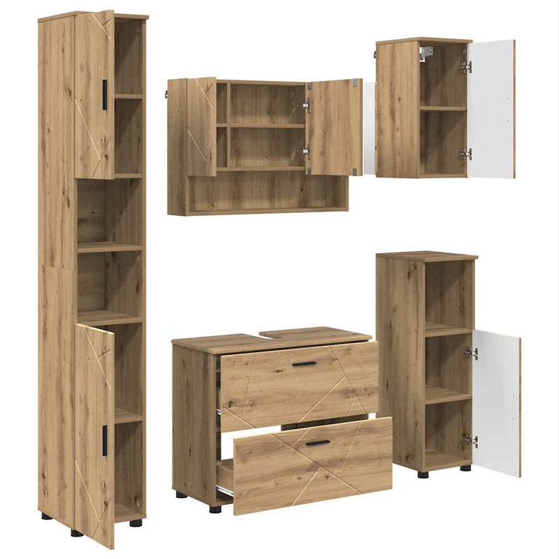 Bathroom Storage Furniture Set, Artisan Oak