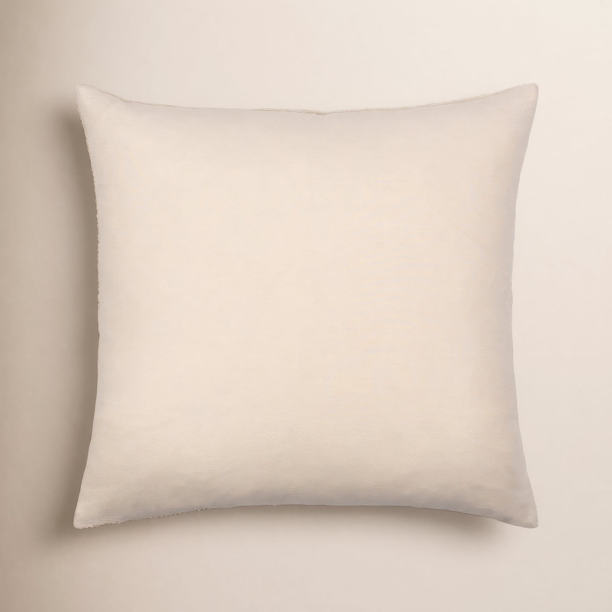 Selma Cotton Throw Pillow, Light Beige, 20" x 20"