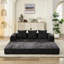 Canapé convertible pliant pour matelas, plancher en chenille noir pour la chambre à coucher, transformation sans effort en lit, chenille de haute qualité, conception peu encombrante, installation rapide, coussin antidérapant avec accoudoirs, confortable-1166945505-1166945506