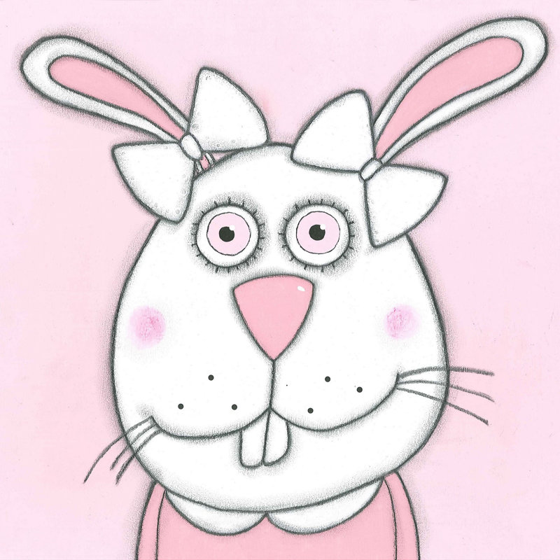'Rabbit' Print on Wrapped Canvas, 24" H x 24" W x 1.5" D