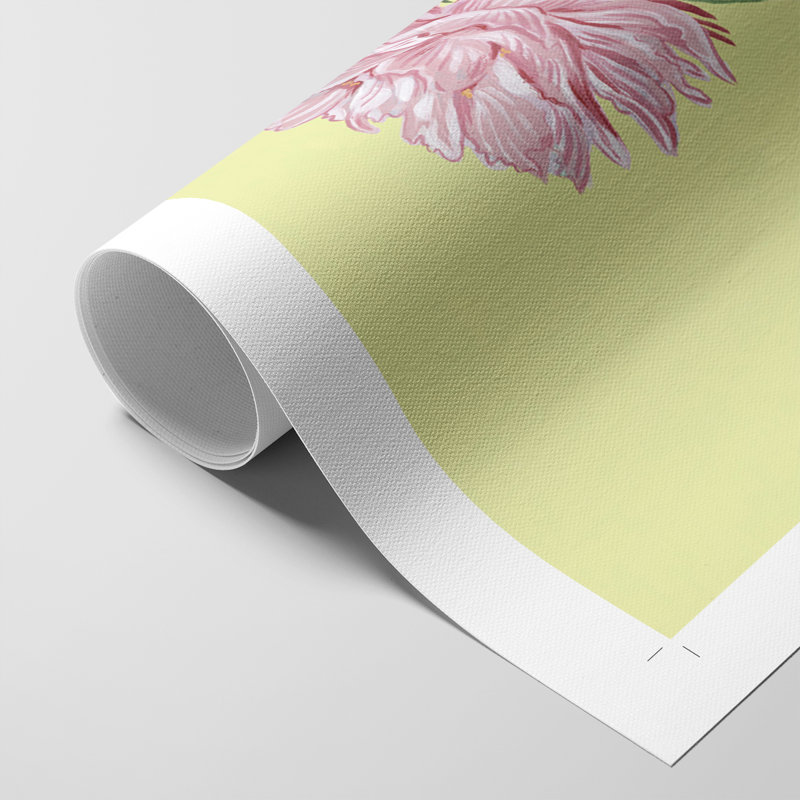 Pivoines en jaune I - Impression sur toile seulement - NON-CADRE, H 60 po x l 40 po