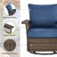 Ensemble de 4 chaises de patio pivotantes avec coussins Anferney-861508605