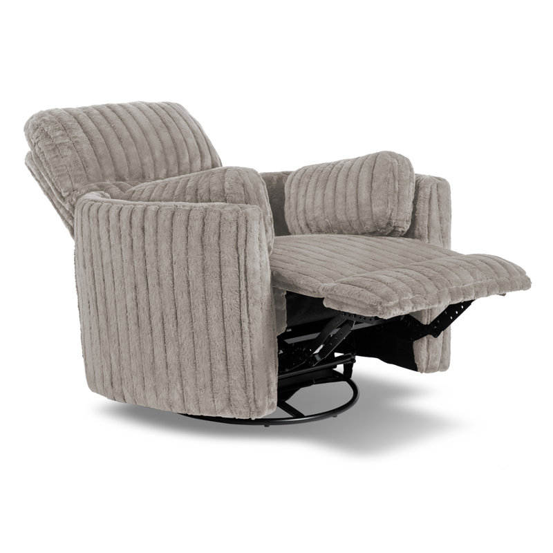 Fauteuil inclinable électrique pivotant Spinelli Chenille, Tanné
