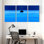 «Night Sea Boat Stars Calm Water Sky», ensemble de 3 impressions sur toile