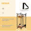Support à bois de chauffage et outils pour foyer - support à 2 niveaux, noir, capacité de 154 lb, pour foyer, poêle, foyer, l 14,5 po x l 13,41 po, H 29,82 po et foyer, foyer, 14,5 po x 13,41 po x 29,82 po