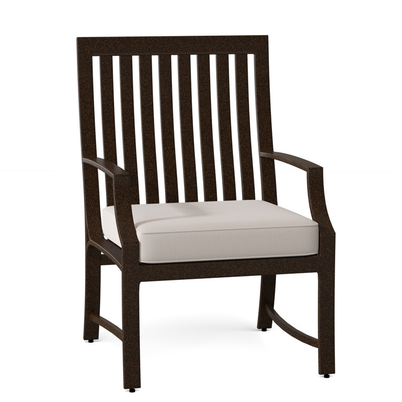 Seal Cove Outdoor Dining Armchair, Canvas Bird's Eye Sunbrella® Canvas, Textured Black