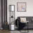 HOMCOM Modern Floor Lamp With Dual Ambient Lighting And Shelves, Tall Standing Lamp For Living Room And Bedroom, Black