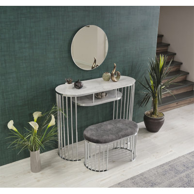 Garry Chrome Legs Fabric Top Module Ottoman (Only Including Ottoman)
