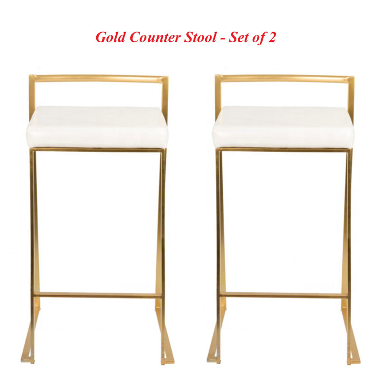 Tabouret de comptoir à hauteur réglable Sluss, Or