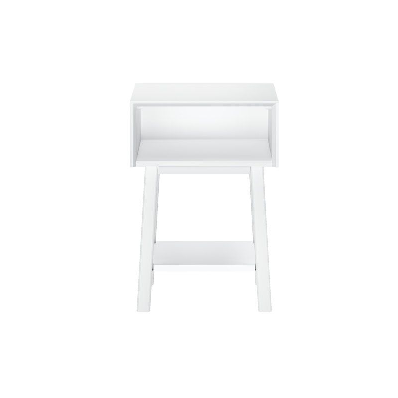 Ladora Solid Wood Nightstand, White
