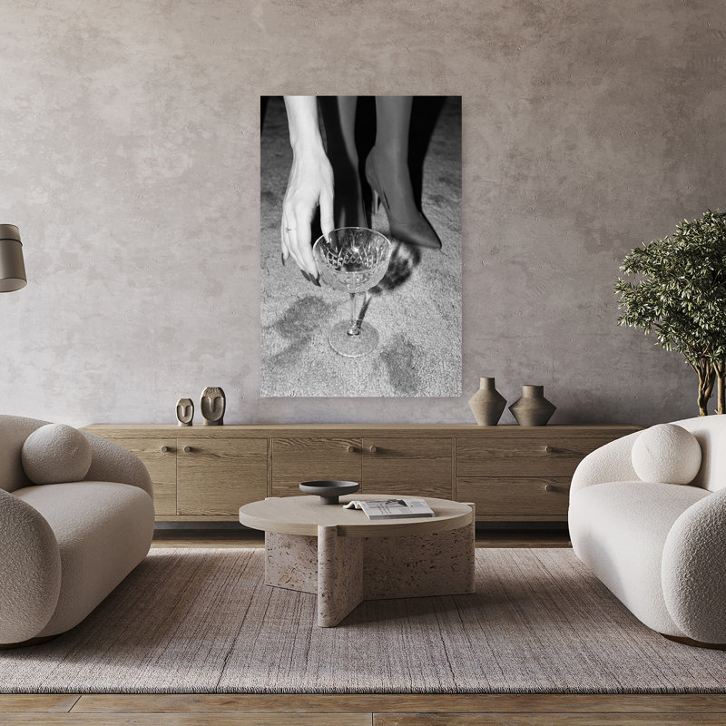 «Elegant Evening Drink Elegant Abstract Contemporary Landscape Nature», art mural, H 48 po x l 32 po