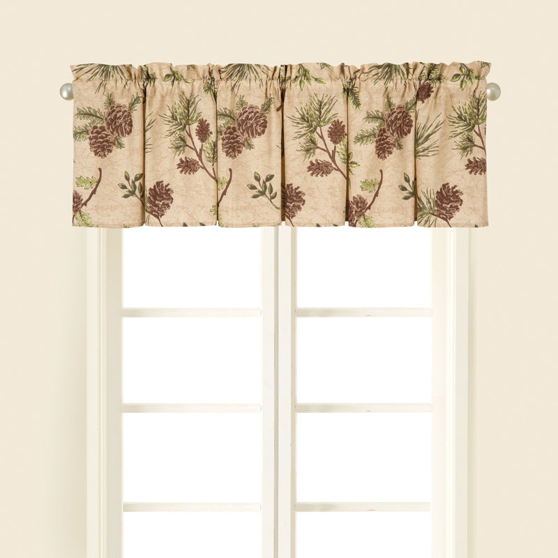 Woodland Retreat Cotton Beige Valance Window Treatment