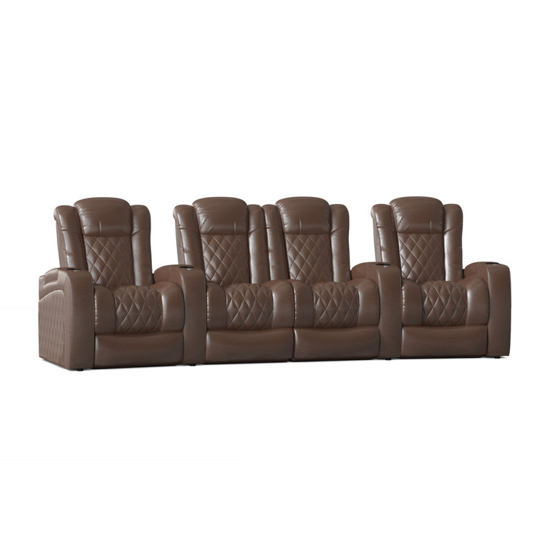 Sièges configurables home theater (rangée de 4), Acajou ultra
