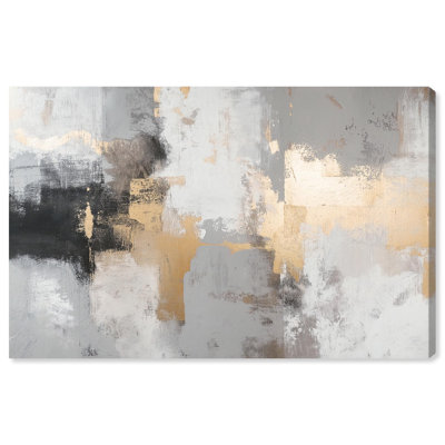 «Gilded Gray II», art abstrait sur toile par Art Remedy