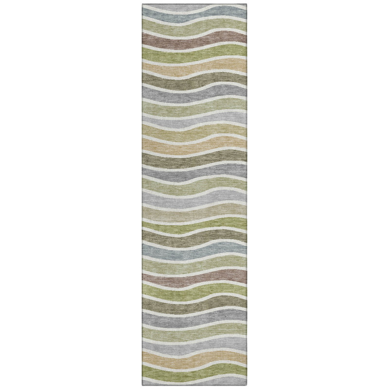 Machine Washable Indoor/Outdoor Chantille ACN2333 Stripes Rug, Runner 2'3" x 7'6"