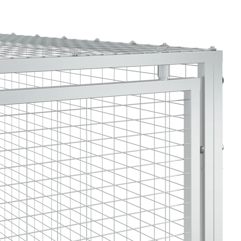 Niche pour chien en acier galvanisé anthracite Vidaxl
