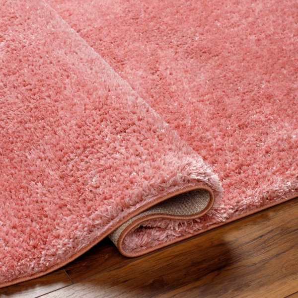 Mercer41 Gehlbach Performance Pink Plush Pile Area Rug | Wayfair