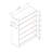 Shoe/Storage Cabinet With Two Doors Five Shelves - White