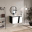 Meuble-lavabo mural simple 32 po avec lavabo en céramique blanche