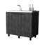 Évier et armoire de cuisine en chêne - Grand comptoir au design élégant
