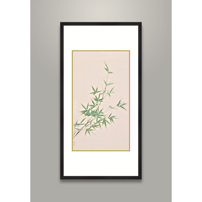 Sunny Bamboo by Xiu Yitang - Single Picture Frame Painting, 33.5" H x 17.5" W