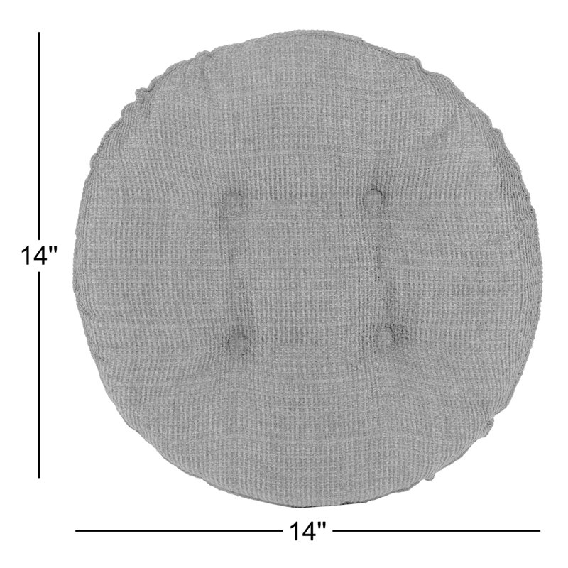 Coussin de siège de tabouret de bar texturé antidérapant, rond de 14 pouces, Naturel
