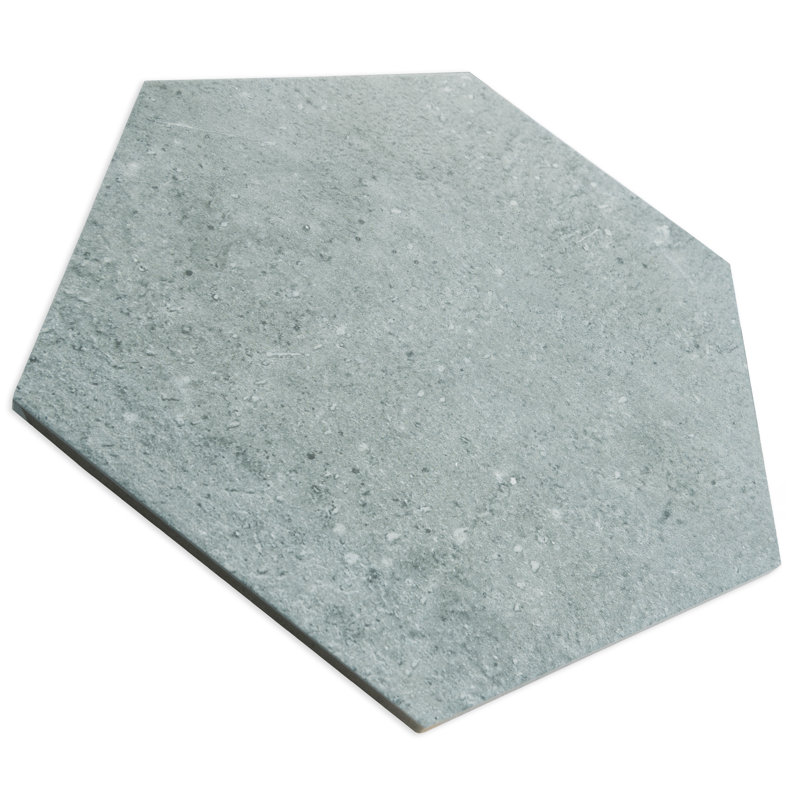 Atlas Hex 8-5/8 In. X 9-7/8 In. Porcelain Floor And Wall Tile, Gray