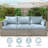 Outdoor 4" Thick Replacement Cushion Set Seat/Back Cushion (Set Of 3 Seats , 3 Backs , 2 Short Backs)-1775352345