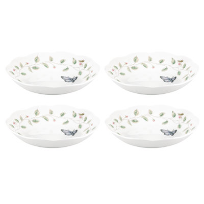 Butterfly Meadow 4-Piece Pasta Bowl Set