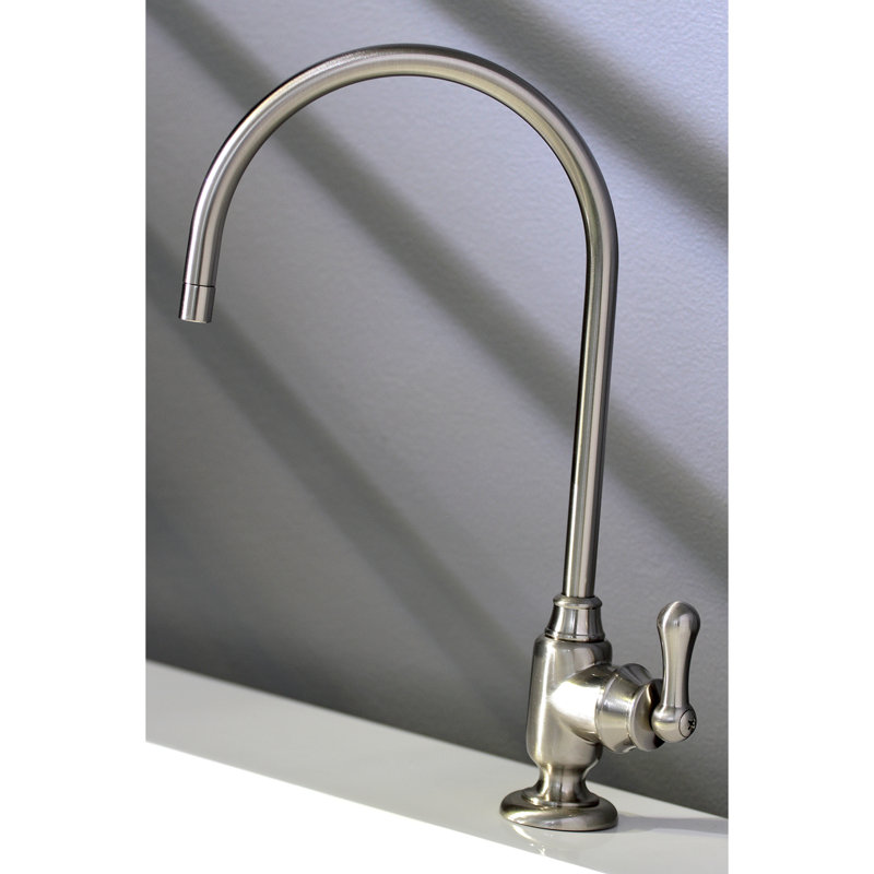 Kingston Brass Royale Single-Handle 1-Hole Deck Mount Water Filtration Faucet, Brushed Nickel