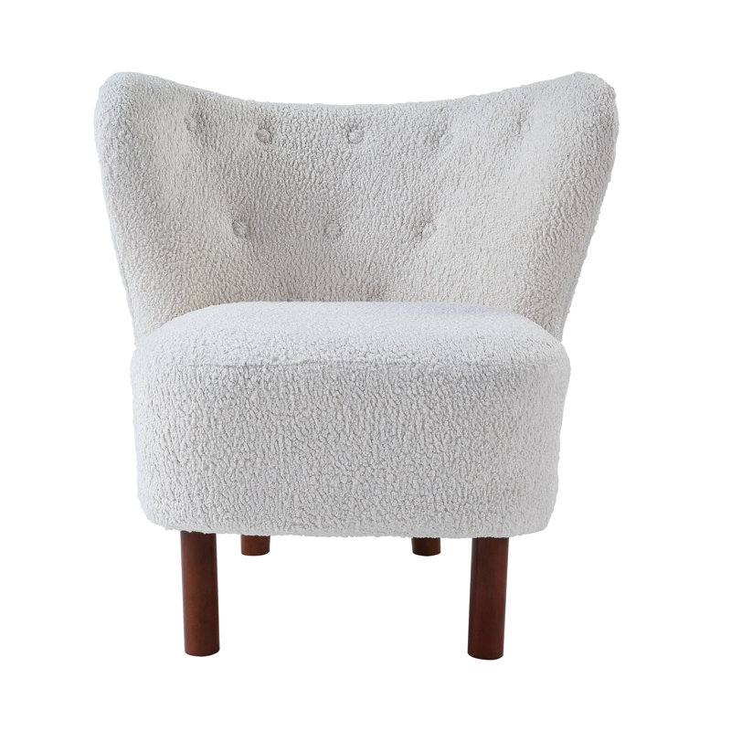 Élégante chaise blanche avec cadre de coussins de dossier moderne et confortable