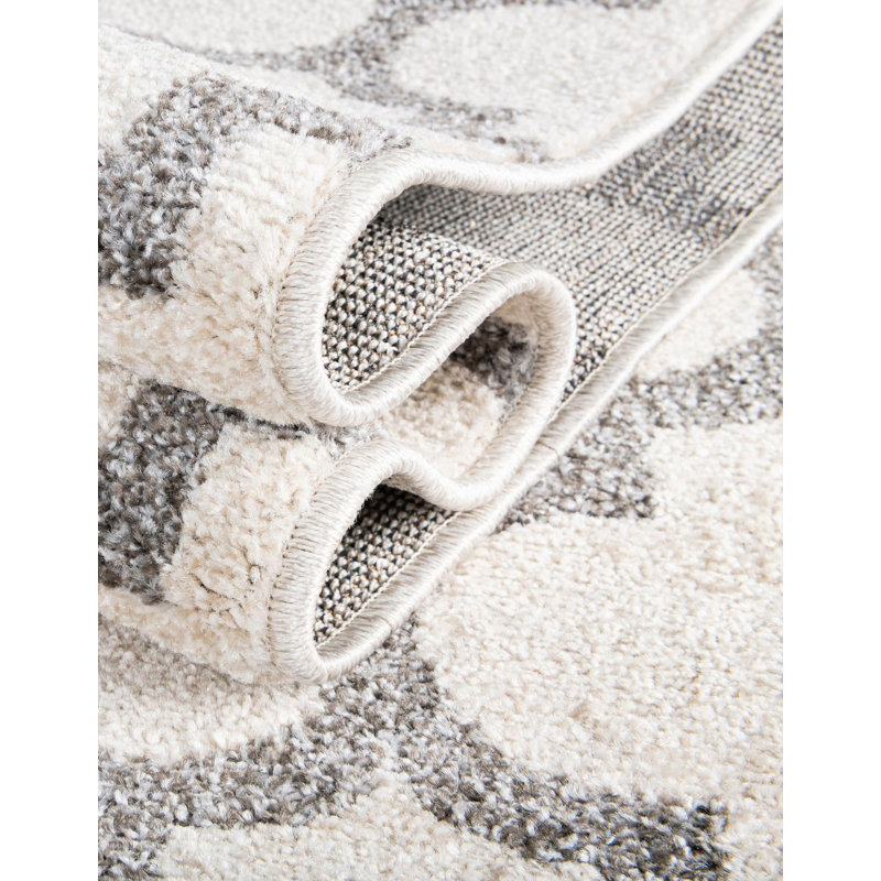 Molly Geometric Beige/Gray Area Rug, Hearth 2'7 x 4'1"