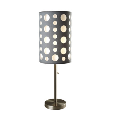 30"H GREY/WHITE RETRO TABLE LAMP