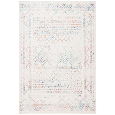 Tapis ivoire / turquoise Dempsey