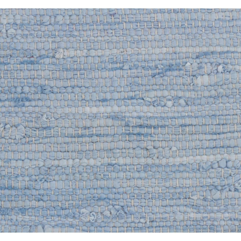 Aqua Chindi Textured Cotton Square Throw Pillow 18"